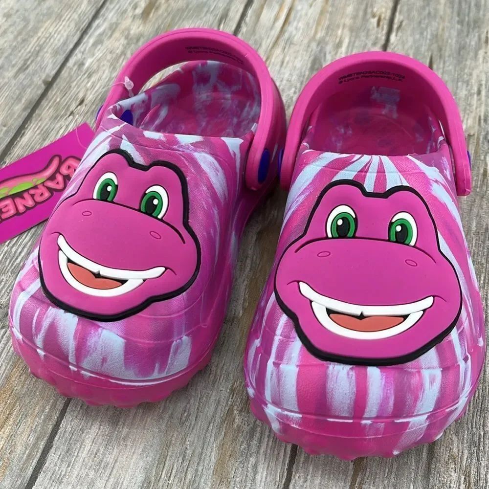 Toddler Baby Barney Dinosaur Clogs Sandals Shoes Size 7-8